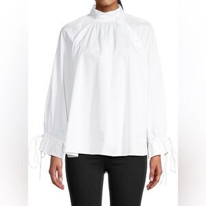 NWT Harshmans white‎ Bianca blouse woman's size small
